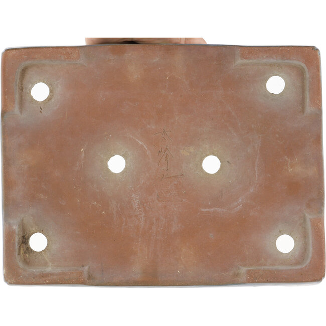 Rechthoekige blauwe bonsaipot van Shuhou - 285 x 216 x 63 mm