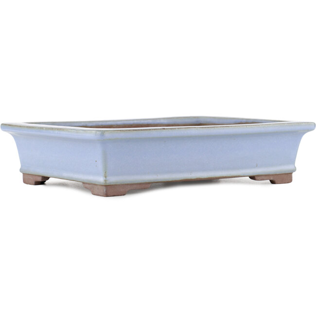 Rechthoekige blauwe bonsaipot van Yamaaki - 318 x 235 x 74 mm