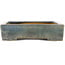 Rectangular blue bonsai pot by Reiho - 340 x 242 x 60 mm