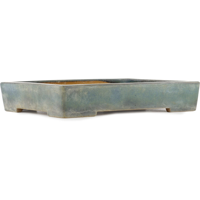 Maceta rectangular para bonsái azul de Reiho - 340 x 242 x 60 mm