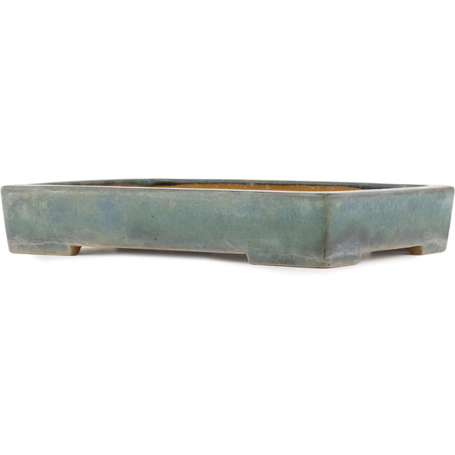 Rechthoekige blauwe bonsaipot van Reiho - 340 x 242 x 60 mm