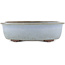 Oval blue bonsai pot by Yamaaki - 313 x 243 x 88 mm