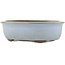 Oval blue bonsai pot by Yamaaki - 313 x 243 x 88 mm