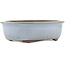 Oval blue bonsai pot by Yamaaki - 313 x 243 x 88 mm