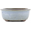 Oval blue bonsai pot by Yamaaki - 313 x 243 x 88 mm