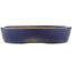 Oval blue bonsai pot - 317 x 264 x 67 mm