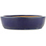 Oval blue bonsai pot - 317 x 264 x 67 mm