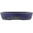 Oval blue bonsai pot - 317 x 264 x 67 mm