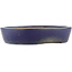 Oval blue bonsai pot - 317 x 264 x 67 mm