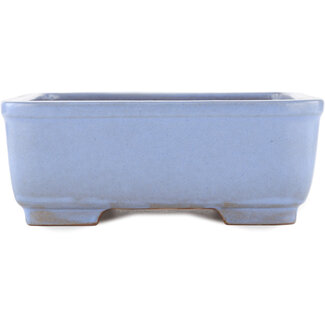 Yamafusa - Takehiko Koie 238 mm  blue bonsai pot by Yamafusa, Tokoname, Japan