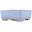 Square blue bonsai pot by Yamafusa - 238 x 237 x 90 mm