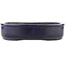 Oval blue bonsai pot by Koyou - 277 x 238 x 64 mm