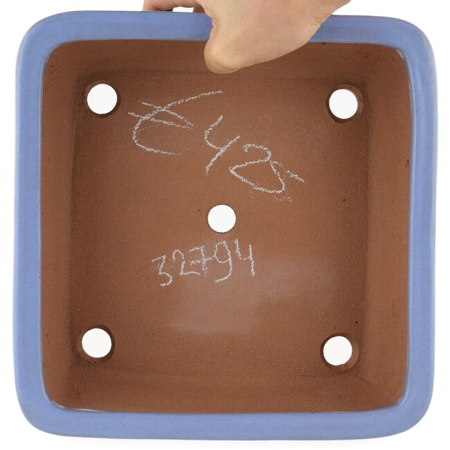 Maceta para bonsái cuadrada azul de Yamafusa - 238 x 237 x 90 mm