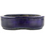 Oval blue bonsai pot by Koyou - 277 x 238 x 64 mm