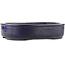 Oval blue bonsai pot by Koyou - 277 x 238 x 64 mm