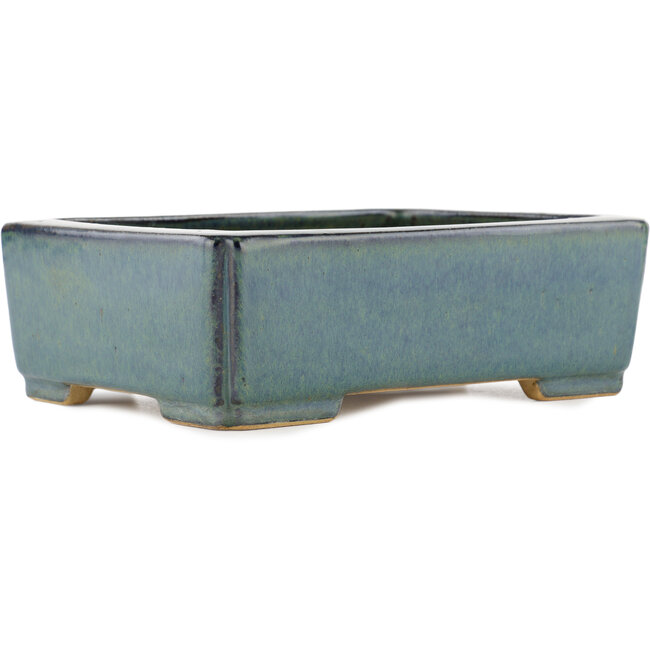 Vaso bonsai rettangolare blu di Reiho - 232 x 175 x 75 mm
