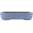 Rectangular blue bonsai pot by Hattori - 320 x 235 x 72 mm