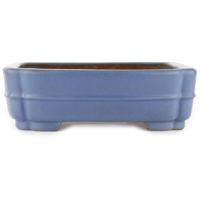 Rechthoekige blauwe bonsaipot van Hattori - 320 x 235 x 72 mm