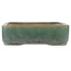 Pot à bonsaï rectangulaire vert océan par Ikkou - 308 x 230 x 61 mm