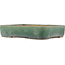 Rectangular ocean green bonsai pot by Ikkou - 308 x 230 x 61 mm