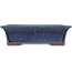 Rectangular blue bonsai pot by Eime Yozan - 315 x 242 x 88 mm