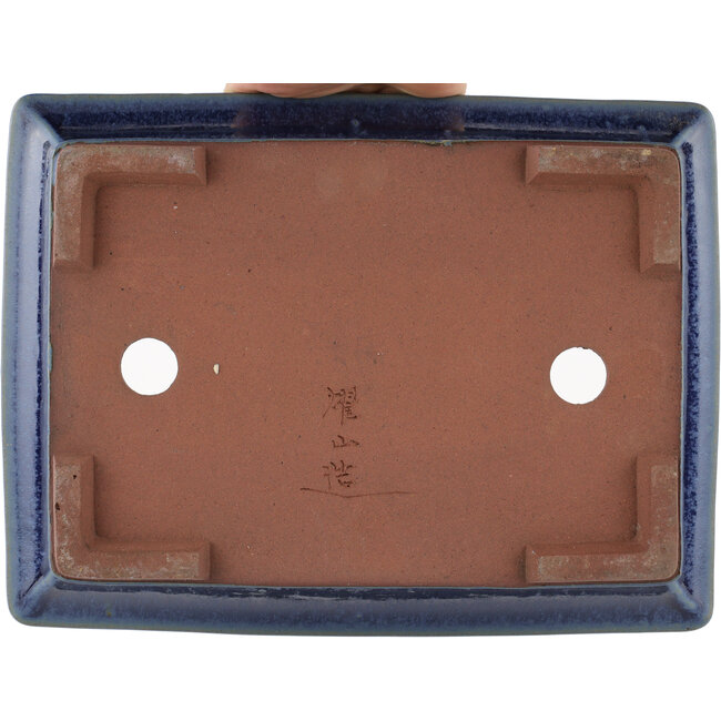 Maceta rectangular para bonsái azul de Eime Yozan - 315 x 242 x 88 mm
