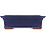 Pot à bonsaï rectangulaire bleu par Eime Yozan - 315 x 242 x 90 mm
