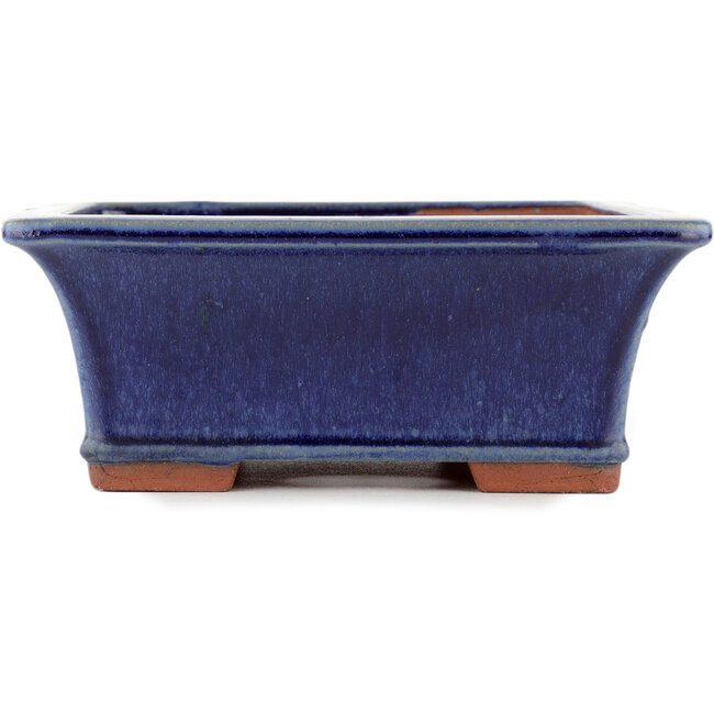 Pot à bonsaï rectangulaire bleu par Eime Yozan - 315 x 242 x 90 mm