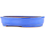 Oval blue bonsai pot by Itouen - 318 x 267 x 65 mm