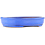 Oval blue bonsai pot by Itouen - 318 x 267 x 65 mm