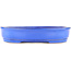 Oval blue bonsai pot by Itouen - 318 x 267 x 65 mm