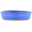 Oval blue bonsai pot by Itouen - 318 x 267 x 65 mm
