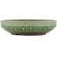 Round green bonsai pot by Eime Yozan - 188 x 188 x 47 mm