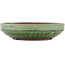 Round green bonsai pot by Eime Yozan - 188 x 188 x 47 mm