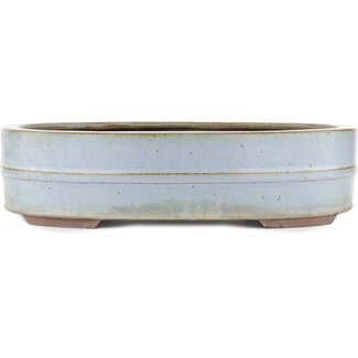 Yamaaki 341 mm  blue bonsai pot by Yamaaki, Tokoname, Japan