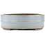 Oval blue bonsai pot by Yamaaki - 341 x 281 x 86 mm