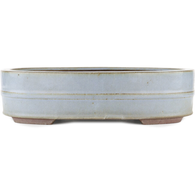 Ovale blauwe bonsaipot van Yamaaki - 341 x 281 x 86 mm