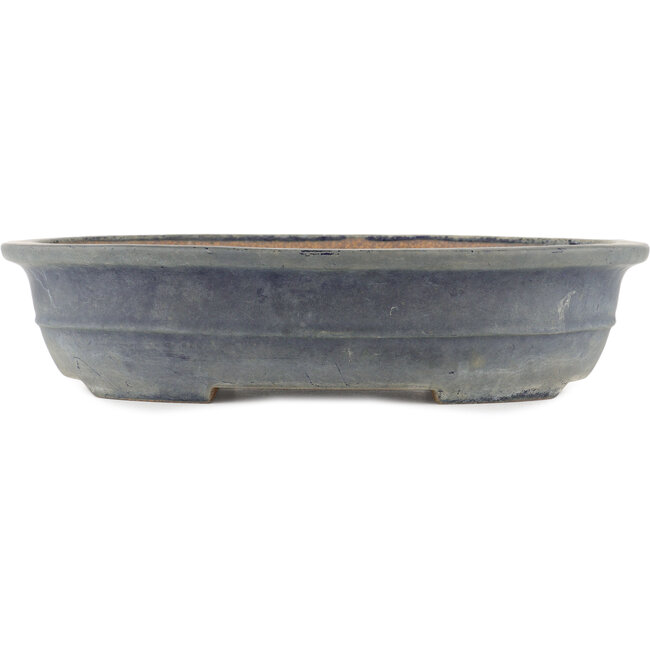 Ovaler blauer Bonsai-Topf - 383 x 295 x 87 mm
