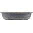 Oval blue bonsai pot - 383 x 295 x 87 mm