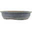 Oval blue bonsai pot - 383 x 295 x 87 mm