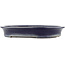 Oval blue bonsai pot by Reiho, first generation - 382 x 288 x 58 mm