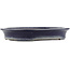 Oval blue bonsai pot by Reiho, first generation - 382 x 288 x 58 mm