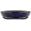 Ovaler blauer Bonsai-Topf von Hattori - 370 x 285 x 66 mm