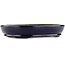 Oval blue bonsai pot by Hattori - 370 x 285 x 66 mm