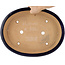 Oval blue bonsai pot by Hattori - 370 x 285 x 66 mm