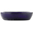 Oval blue bonsai pot by Koyou - 375 x 320 x 74 mm