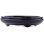 Oval blue bonsai pot by Hattori - 385 x 295 x 80 mm