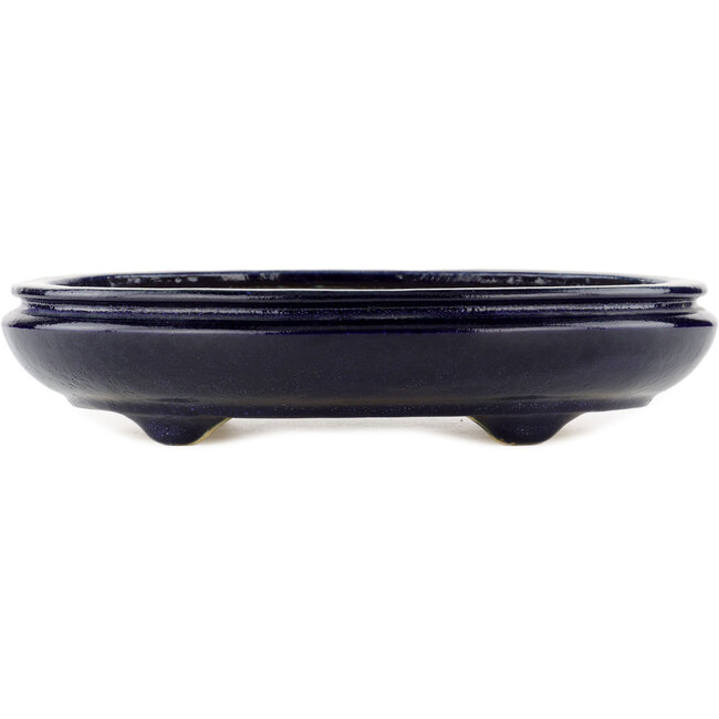 Ovale blauwe bonsaipot van Hattori - 385 x 295 x 80 mm