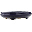 Oval blue bonsai pot by Hattori - 385 x 295 x 80 mm