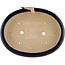 Oval blue bonsai pot by Hattori - 385 x 295 x 80 mm